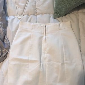White Pencil skirt